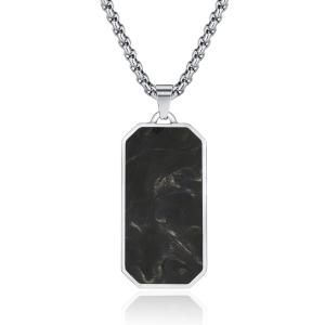 Quality Men's Forged Carbon Fiber Necklace Jewelry 21 - 24 Inch Anniversary Gift Pendant wholesale
