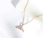 2021 Korean Shinny Jewelry 925 Sterling Silver Necklace Geometric Cubic Zirconia