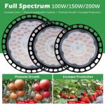 Eff 2.6μmol/J Full Spectrum LED Grow Light UFO Grow Light Aluminum Material