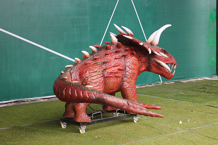 Outdoor Amusement Realistic Animatronic Dinosaur Triceratops For Kids