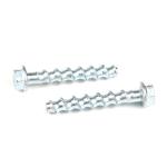 HEX Flange Concrete Screw Anchors Bolt Carbon Steel White Zinc Plated for Heavy