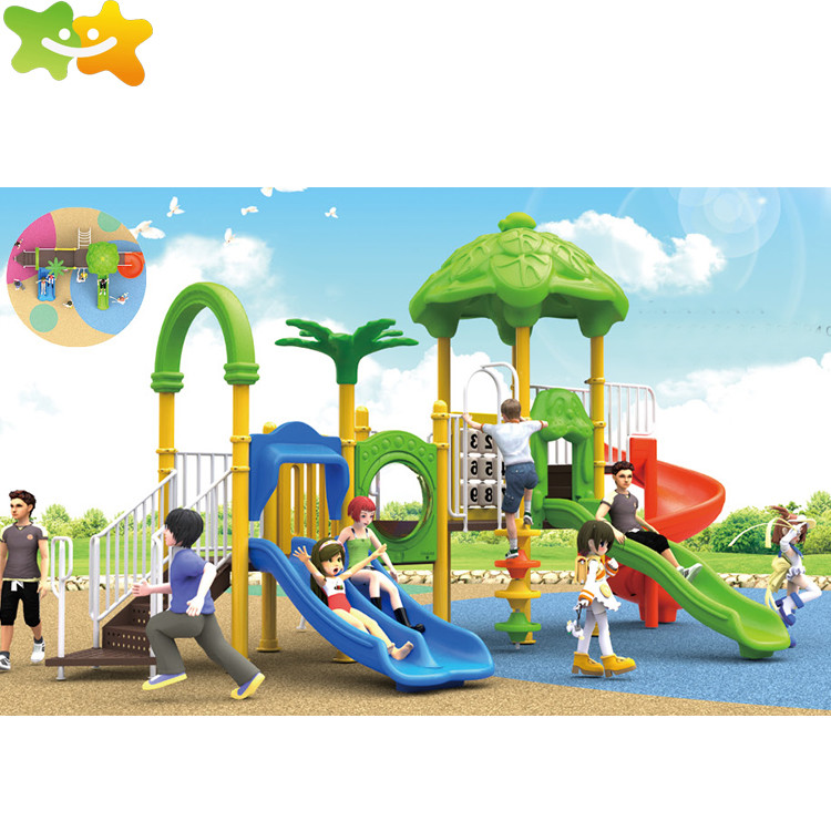 UV - Resistance Plastic Playground Slide With Swing For Amusement Park