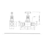3 Way 4000 Psi 10 deg Instrument Manifold Valve 1/2'' Female NPT