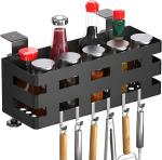 Outdoor Grill Caddy for Griddle Prep Cart Space Saving BBQ Accessories Storage