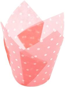 Quality Temperature Resistant Grease Proof Dots Tulip Paper Cups wholesale