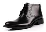 cow leather Mens Ankle Boots high class Burnished Leather Boots
