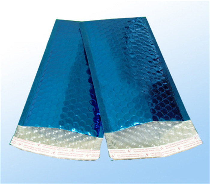 Customized Printing Metallic Bubble Mailing Envelopes Blue Color For Shipping