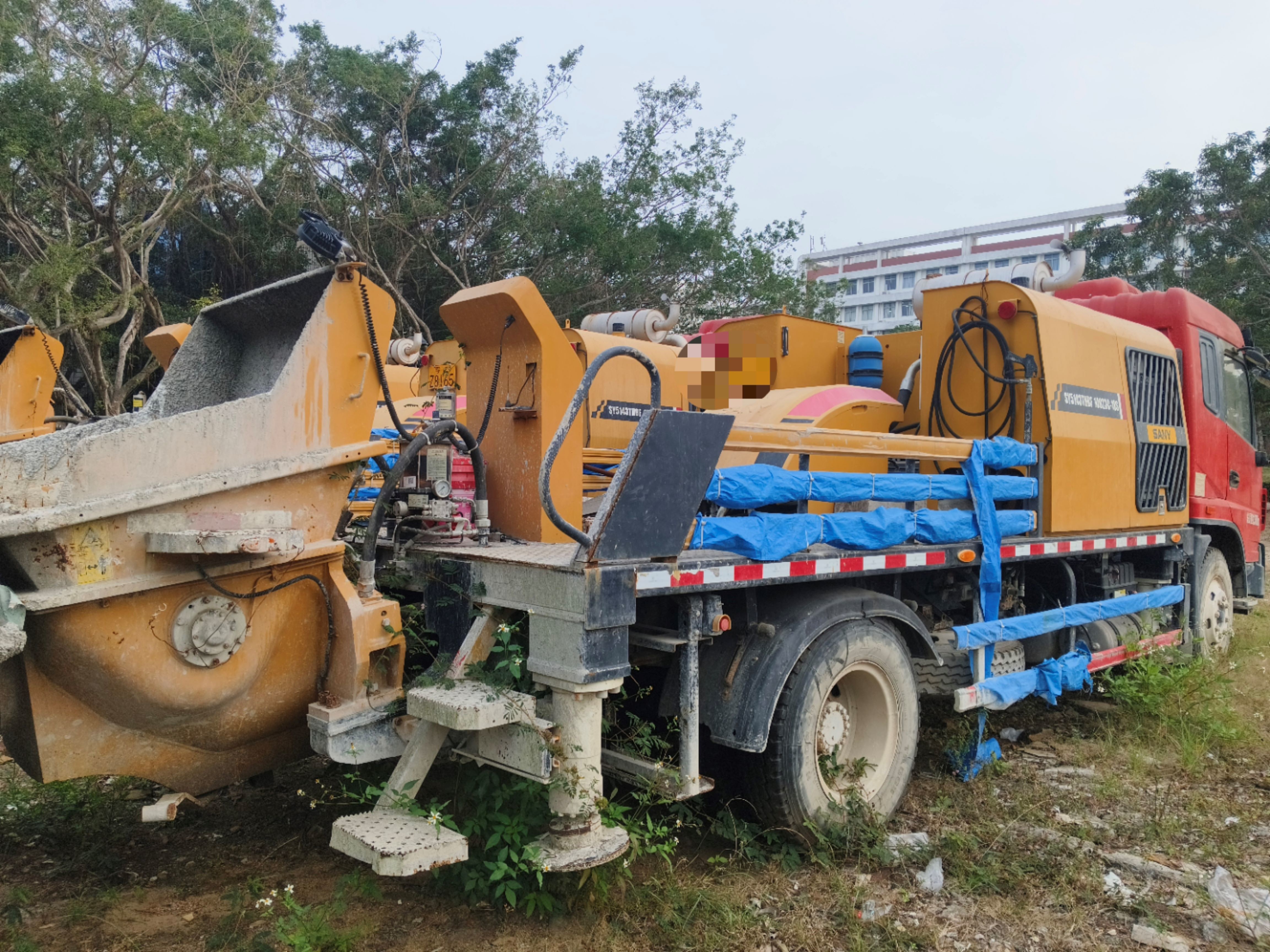 Small Portable Mobile Diesel Electric Hydraulic Trailer Loaded Micro Concrete Pump Cement Pump