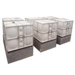Sectional GRP Water Tank Non Leakage High Performance U Channel Steel Base