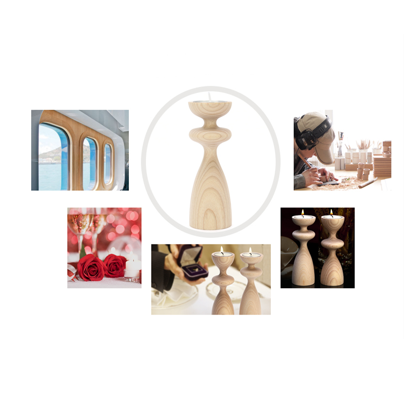Decoration Ash Wood Candle stick/ Natural Wood Candle Holder