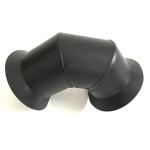 Powder Black 90 Degree Bend For Pellet Stove Chimney Pipe System
