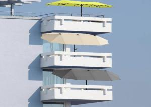 Quality Manual Led Light 4.5x2.7m Outdoor Sun Parasol With Crank wholesale