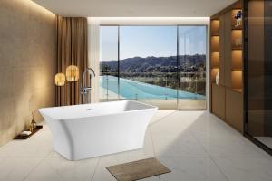 Quality Rectangle Acrylic Free Standing Bathtub Simple Bath SP1842 CUPC Certified wholesale