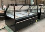 VENTILATED COOLING REFRIGERATED FOOD SHOWCASES WITH BACK STORAGE CABINETS