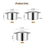 High Quality Kitchenware 6 Pcs Stainless Steel Soup Pot Set Cookware Set With