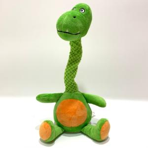 Quality Kids Plush Toy Recording Repeating Dinosaur W/ Twist Neck ICTI Audit wholesale