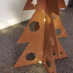 Special Garden Decorative Laser Cut Corten Steel Christmas Tree for Xmas Holiday