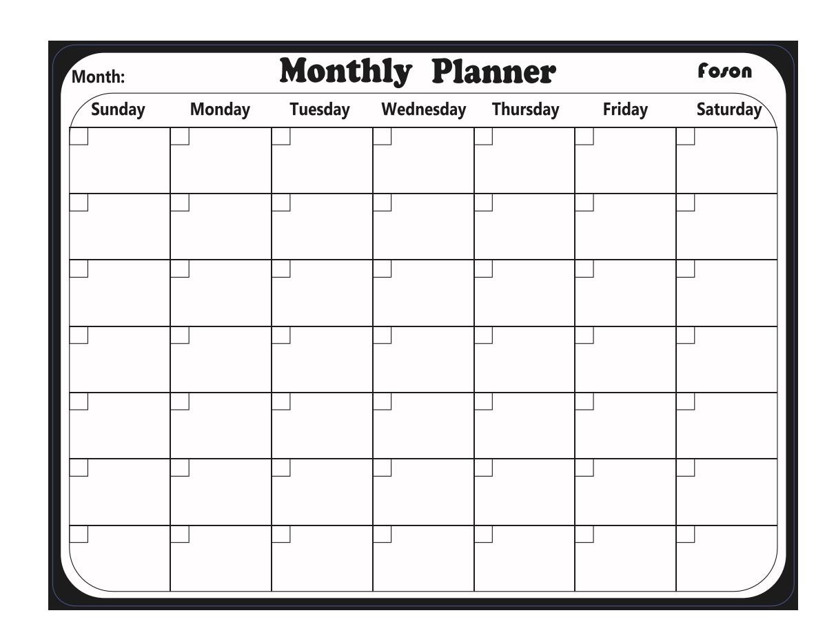 Monthly Magnetic Fridge Calendar To Do List Whiteboard For Home