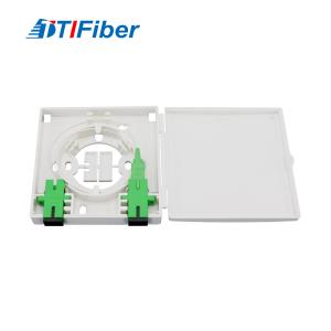 Quality SC / APC UPC 2 Ports 86 Type Fiber Optic Mini Termination Box FTTH Wall Mounted wholesale