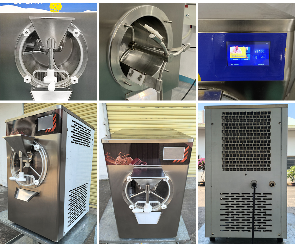 2200W Automatic Gelato Hard Ice Cream Making Machine 48L/H for Commercial