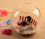 hand blow glass terrarium fish tank decoration glass container 10cm diameter and
