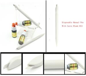 Quality Plastic Disposable Microblading Pen With Blade Eyebrow Embroidery Pen #14 wholesale