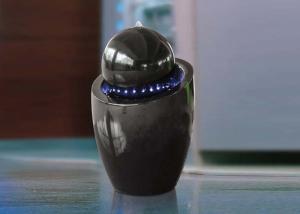 Quality H82cm Inclined Barrel Ball Led Light Water Fountain Marble Effect wholesale