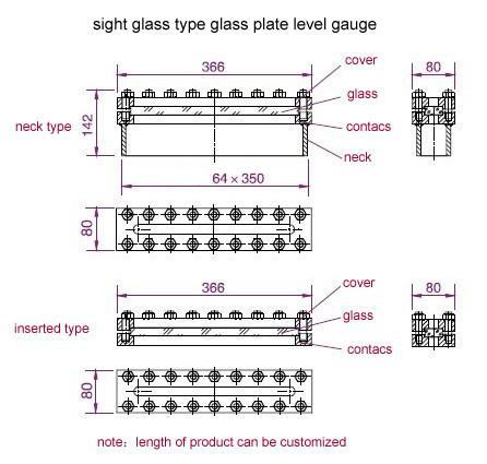 Easy Operation Reliable Sealing Hot Water Level Sensor Oil Sight Glass Level Gauge