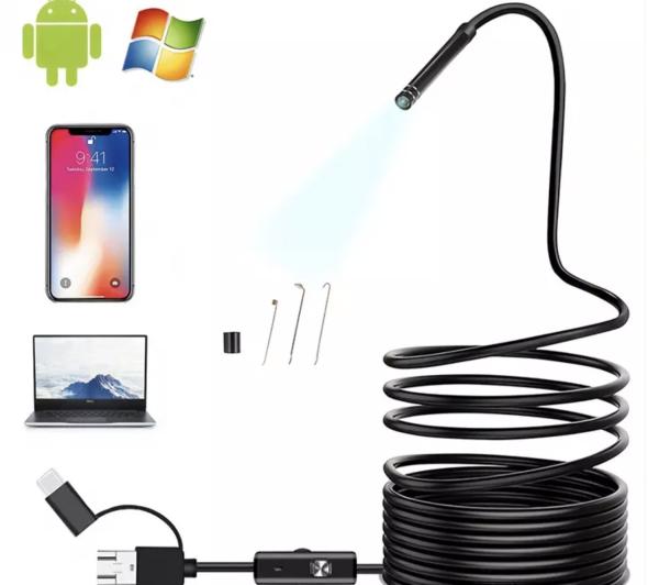 1280*720 Flexible Gooseneck Tube Camera Holder For Video Borescope Plumbing