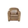 Buy cheap Classical Top Grain Brown Leather Armchair With Strong Solid Wood Frame from wholesalers