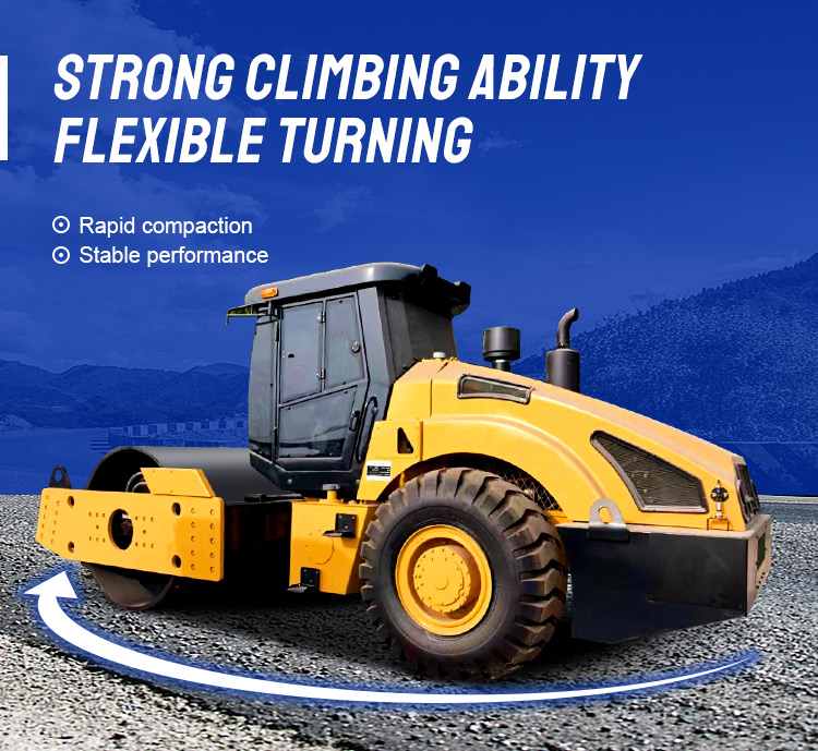 20 Ton Mini Wheel Road Roller With 500N/cm Static Line Load Vibration Frequency 28/35Hz