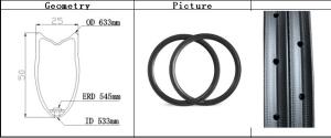 Quality 2014 Newest road bicycle carbon rims 25mm wide 50mm carbon tubular rims, road carbon 50mm wholesale