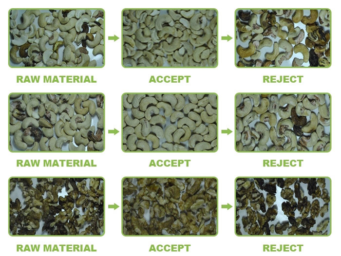High Stability CCD Pistachio Nuts Color Sorter With LED Optical Design System