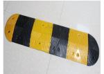 1 Meter Black Yellow Road Safety Rubber Speed Hump