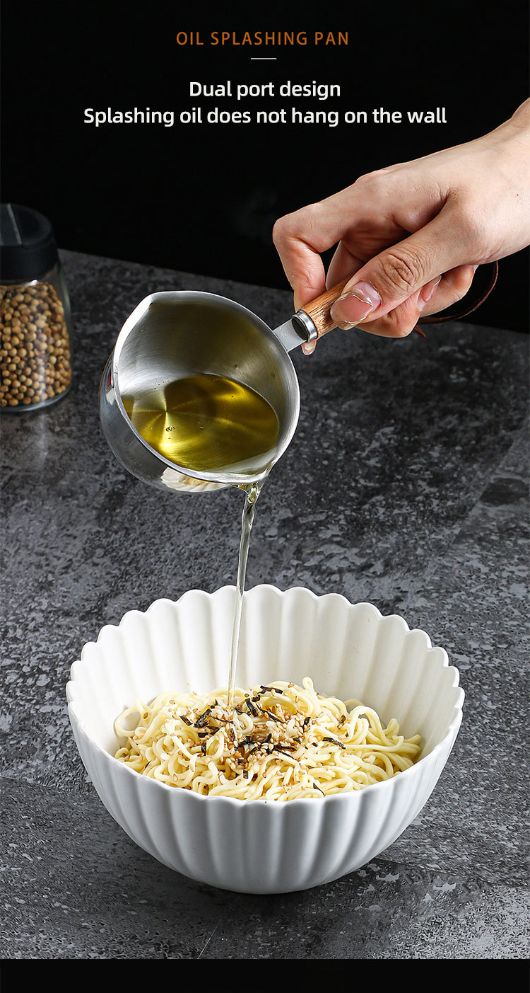 High Quality 304 Stainless Steel Measuring Cup Cooking Pot Sauce Scoop Heating Oil Pot
