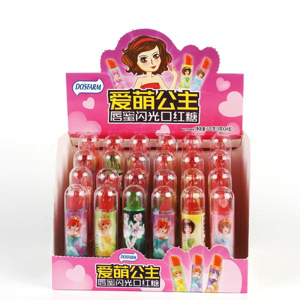 Healthy Sugar Free Candy Lipstick Shape Lollipop Flashlight Lighting Lipstick
