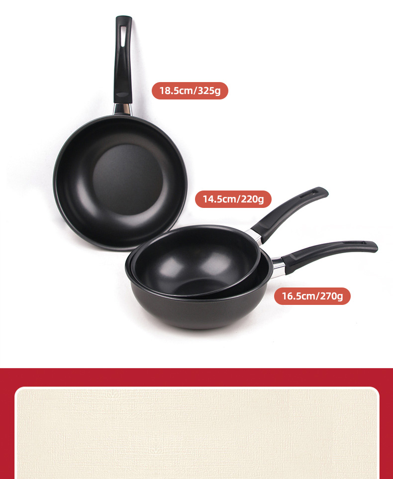 Thickened Multiple Sizes Iron Kitchen Non Stick Sauce Pot For Cooking