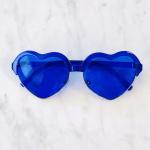 Heart Frame UV400 Protection Blue Lens Colour Therapy Sunglasses