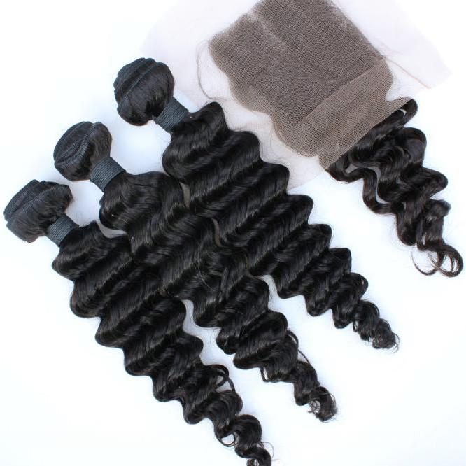wholesale 8A grade cheap 3 parting lace closure brazilian virgin hair bundles with lace closure