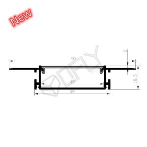 Quality 99*18mm Plaster LED Profile With Cover , Aluminum LED Channel For LED Strip lighting wholesale