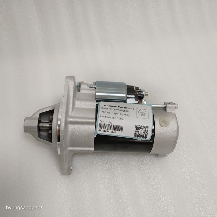 Hyunsang Engine Parts Starter Motor YM119717-77010 YM11971777010 For 3TNV76 3TNV80