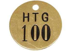 Quality Valve Tags Brass Interlocking Stencils Numbered Tag 1/2&quot; Black Filled wholesale