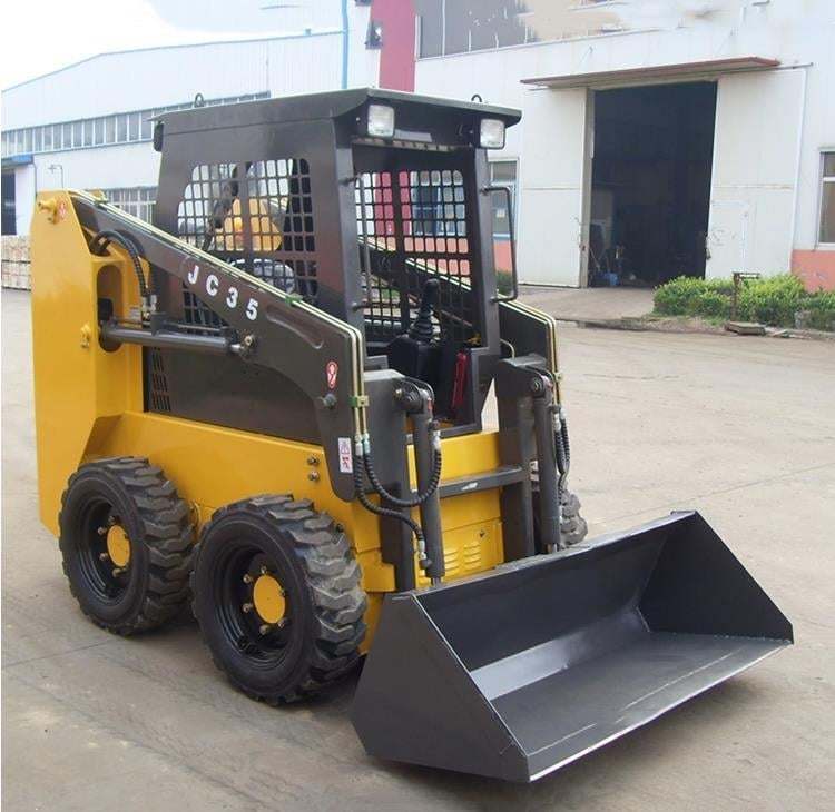 Hydraulic Pilot Joystick Control Compact Wheel Garden Mini Skid Steer Loader Earth Moving Digger Machinery