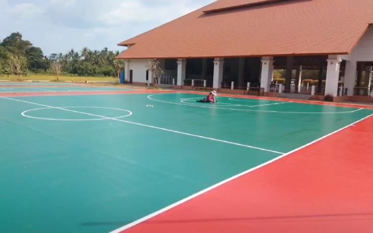Abrasion Resistant Spu Acrylic Tennis Court Comfortable Foot Feeling