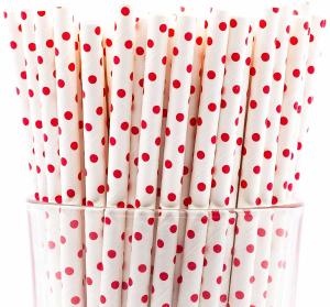 Quality Biodegradable Bulk Polka Dot Paper Straws For Decorations And Celebration wholesale