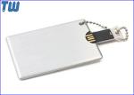 Stainless Metal Safe Protection Credit Card 8GB Flash Disk with Ball Chain