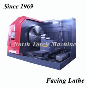 China Metal Cnc Automatic Lathe Machine Flat Bed Geared Engine Facing Flange Surface on sale