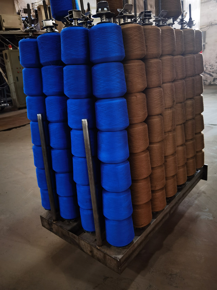 Colorful Dyed 100 Polyester Yarn Ne 50S/3 With TFO Technique