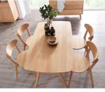 Natural Color Solid Wood Table Home Furniture Customized Size for Dining Room