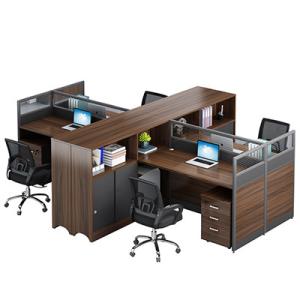 Quality ISO9001/ISO14001 Certified Staff Office Desk and Chair Combination for 2 or 4 People wholesale